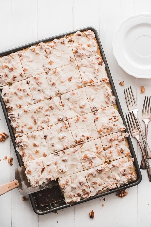 White texas sheet cake